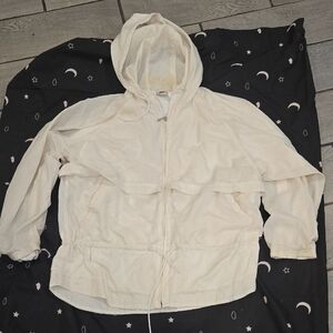 Nike Vintage White Windbreaker Hooded‎ Jacket – Size L